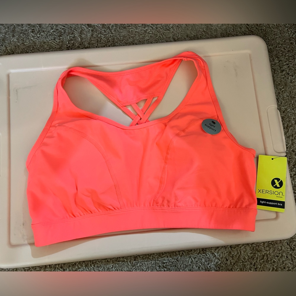 Xersion Bright Pink Light-Support Bra